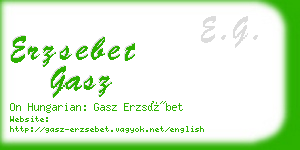 erzsebet gasz business card